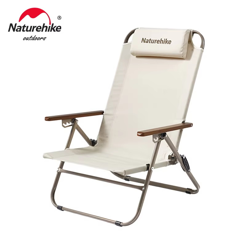 Outdoor Camping High Chair - Naturehike T02 เก้าอี้พับปรับระดับได้สำหรับตั้งแคมป์ พนักพิงสูง เหมาะสำหรับพักผ่อนกลางแจ้ง เก้าอี้พกพาพร้อมพนักพิงและที่วางแขน