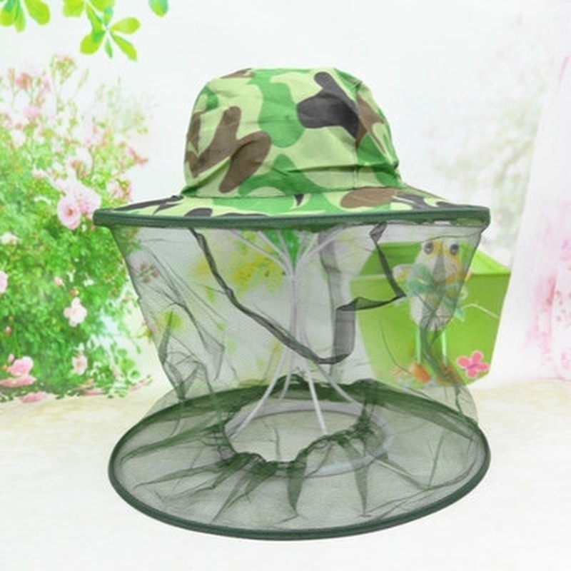Outdoor Camping Bug Zapper - แฟชั่นแมลงมุ้งกันยุงตาข่ายใบหน้าตกปลาล่าสัตว์ตั้งแคมป์กลางแจ้งหมวก