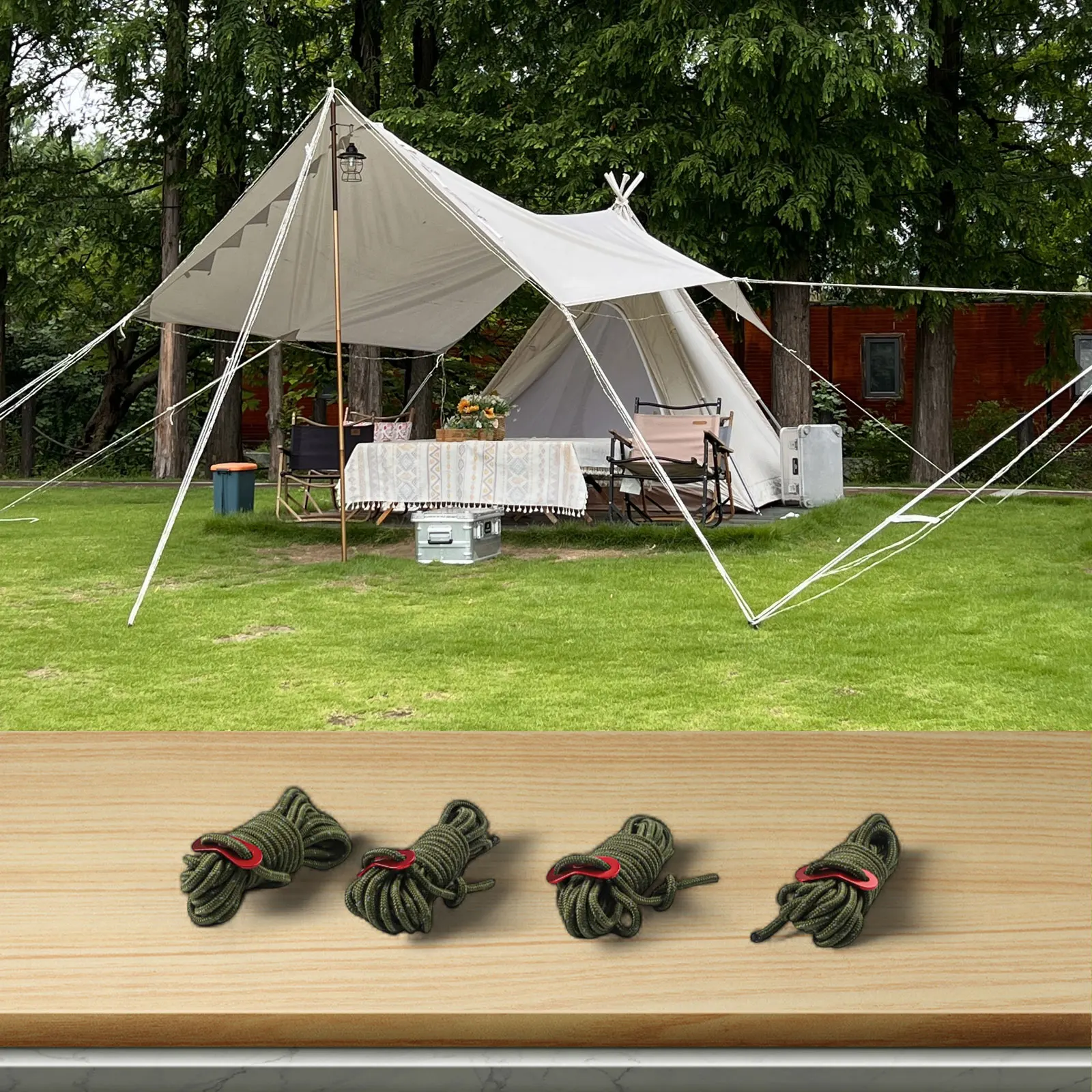 Outdoor Camping Guy - เชือกสะท้อนแสง 4 มม. X 4 ม.