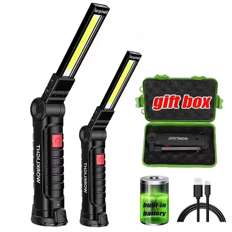 Outdoor Camping Adventure Lamp - ไฟฉายพกพาแบบพกพา USB ชาร์จไฟได้ หลอดไฟ LED ทำงานได้