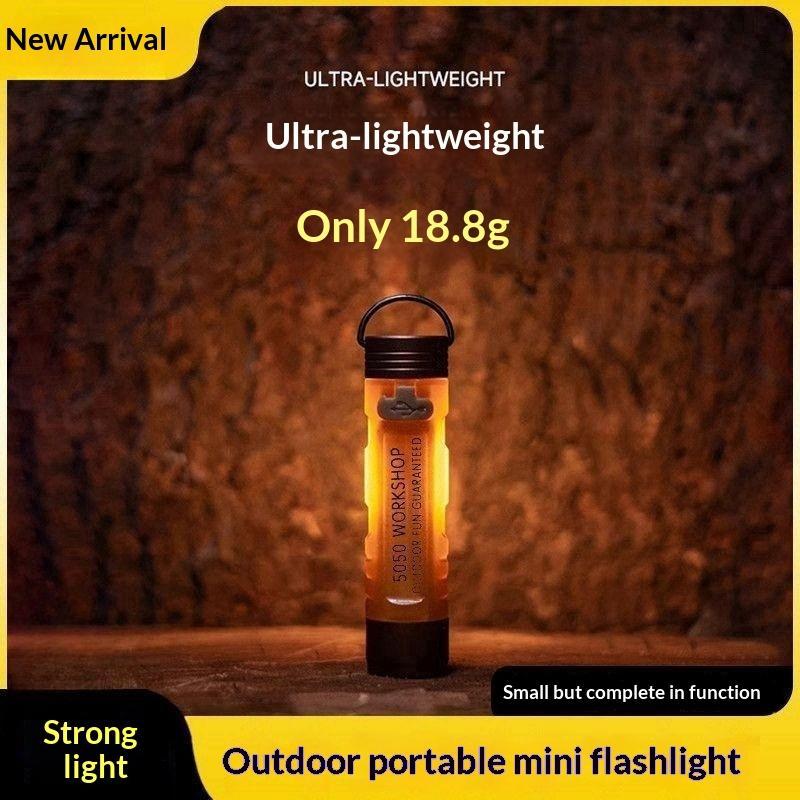 Outdoor Camping Rug With Led Lights - ไฟฉาย LED แบบชาร์จได้ 5050 ทนทาน พร้อมคลิปหนีบหมวกและพวงกุญแจ