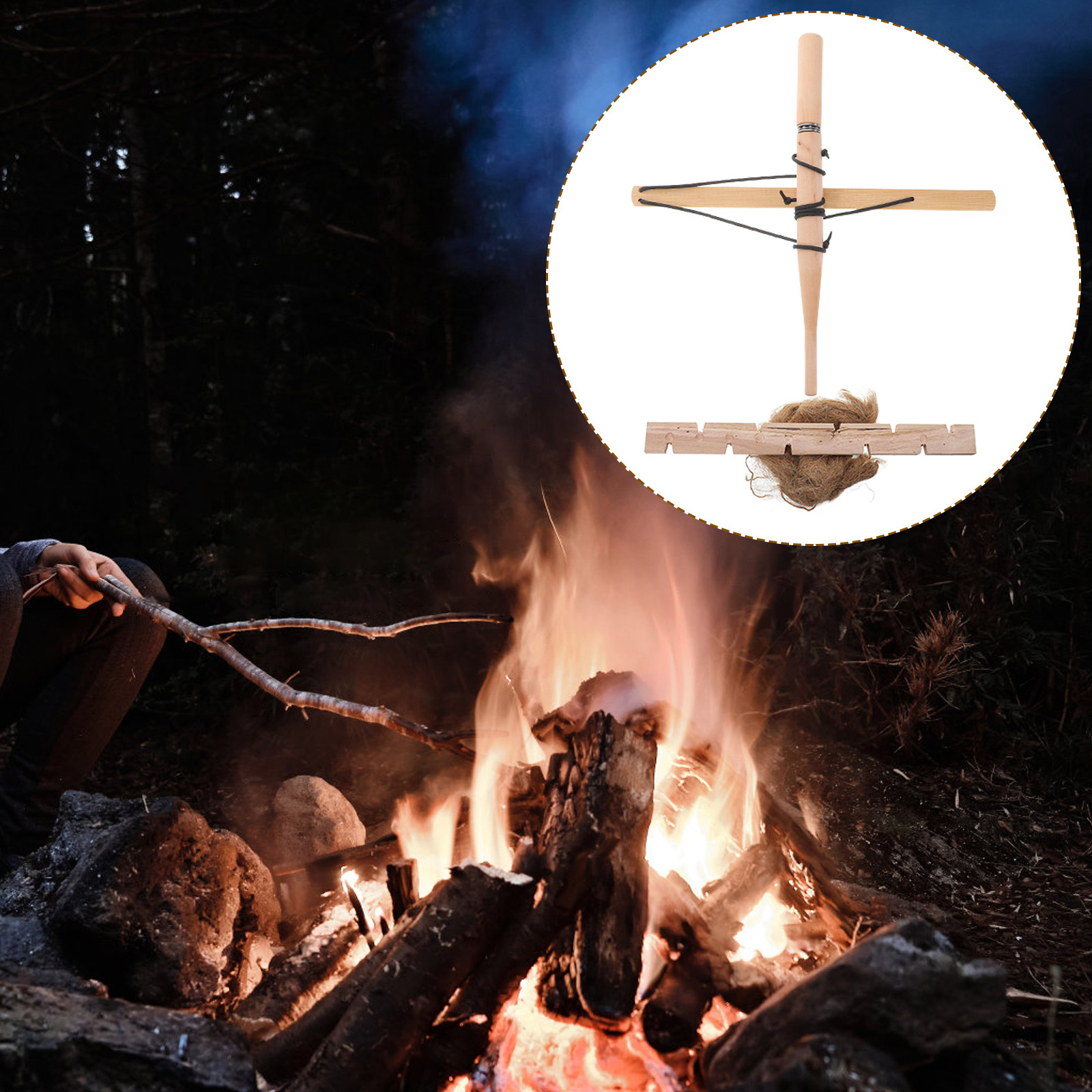 อุปกรณ์จุดไฟแบบคันธนู เครื่องม - Outdoor Camping Fire บทวิจารณ์และราคา