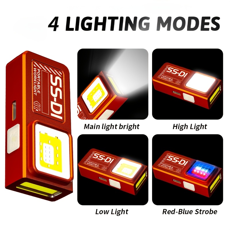 ไฟฉายพวงกุญแจ LED COB ขนาดเล็ก - Outdoor Camping Adventure Lamp บทวิจารณ์และราคา