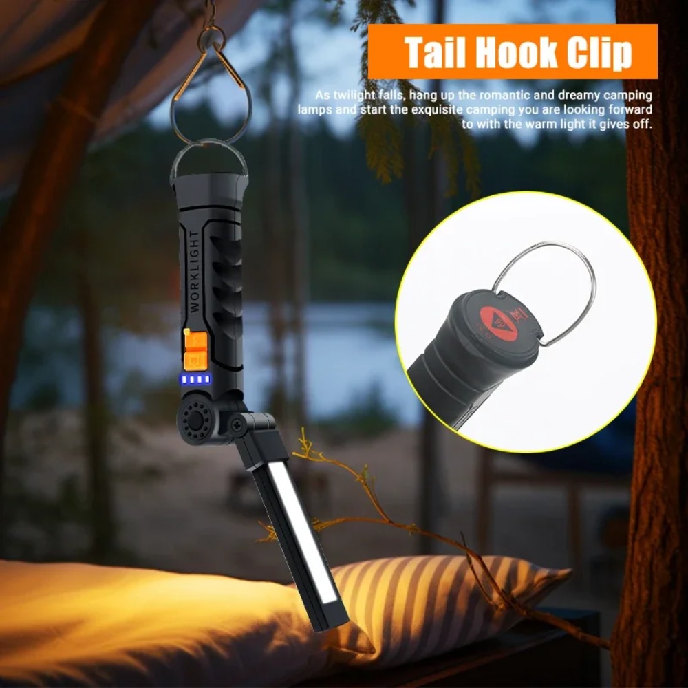 ไฟฉาย LED แบบพกพา COB ไฟฉายแบบ - Outdoor Camping Adventure Lamp บทวิจารณ์และราคา
