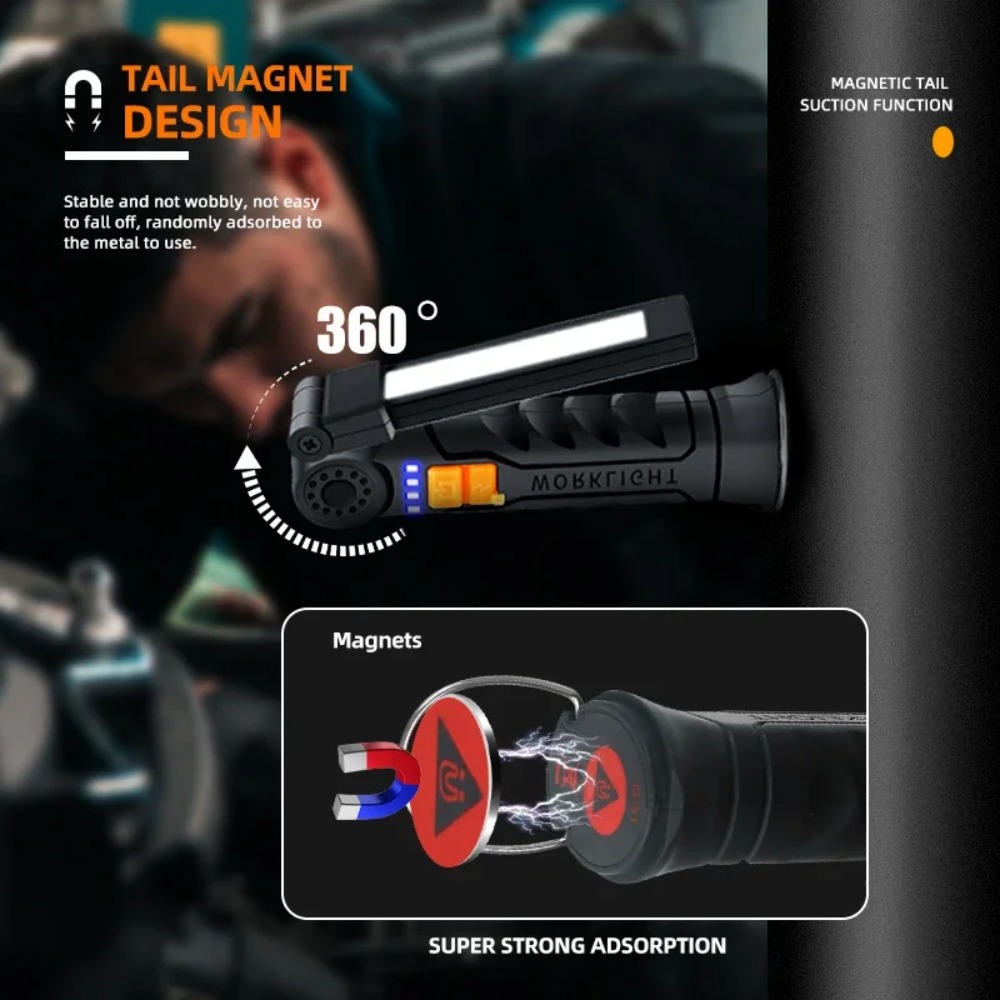 ไฟฉาย LED แบบพกพา COB ไฟฉายแบบ - Outdoor Camping Adventure Lamp บทวิจารณ์และราคา