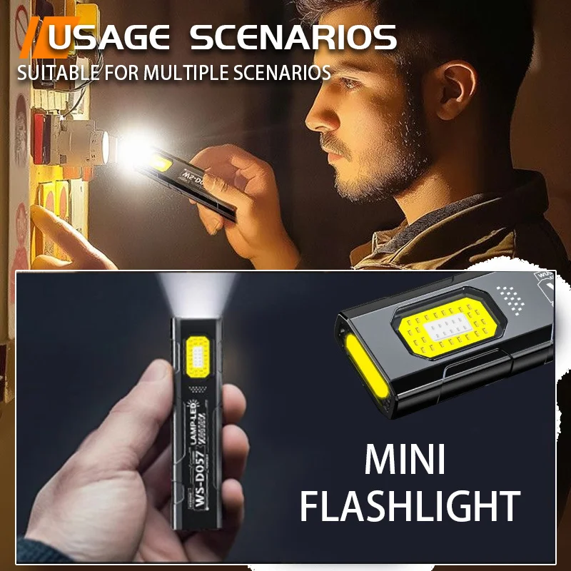 ไฟฉายพวงกุญแจ LED COB ขนาดเล็ก - Outdoor Camping Adventure Lamp บทวิจารณ์และราคา