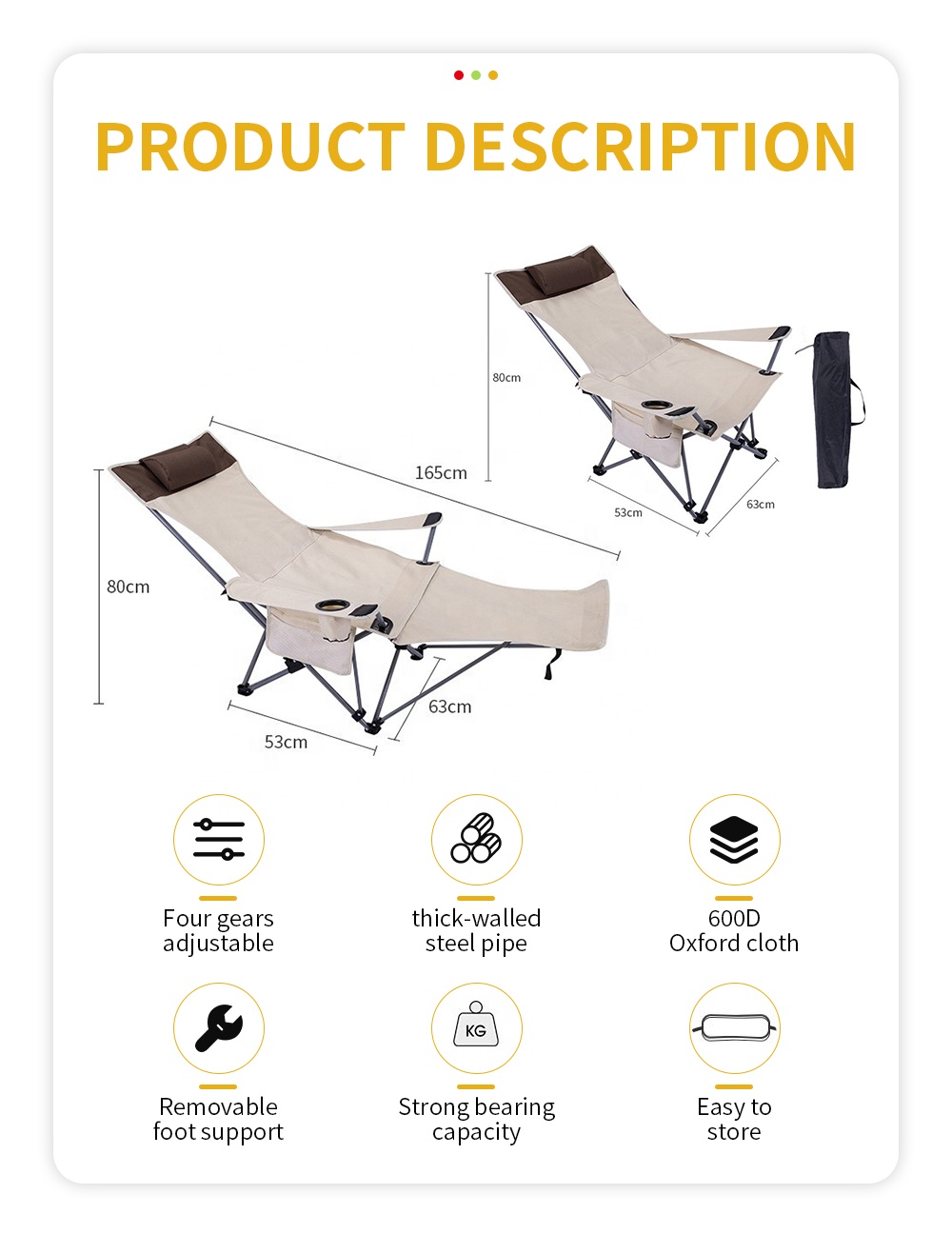 เก้าอี้พับพกพาปรับเอนได้ น้ำหน - Outdoor Camping Chairs Folding บทวิจารณ์และราคา
