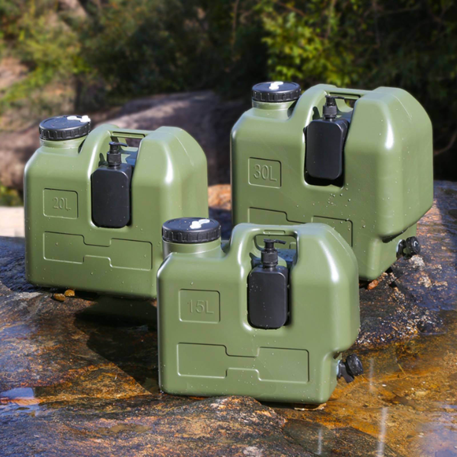 ภาชนะบรรจุน้ำพร้อมก๊อกน้ำ PE เ - Outdoor Camping Water Jug บทวิจารณ์และราคา