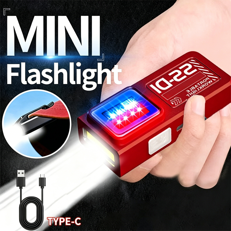 1/2PCS มินิ COB LED ไฟฉาย USB  - Outdoor Camping Adventure Lamp บทวิจารณ์และราคา