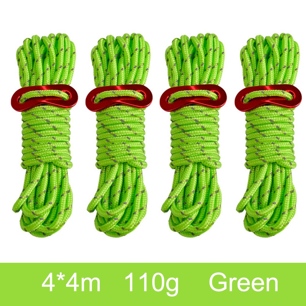 สายรัดเต็นท์สะท้อนแสง 4 ชิ้น พ - Outdoor Camping Guy บทวิจารณ์และราคา