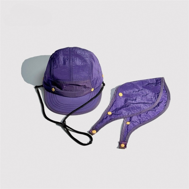 หมวกเบสบอลปีกแบนแบบถอดได้พร้อม - Camping Outdoor Quick Drying Sun Neck Protection Cap Hat บทวิจารณ์และราคา