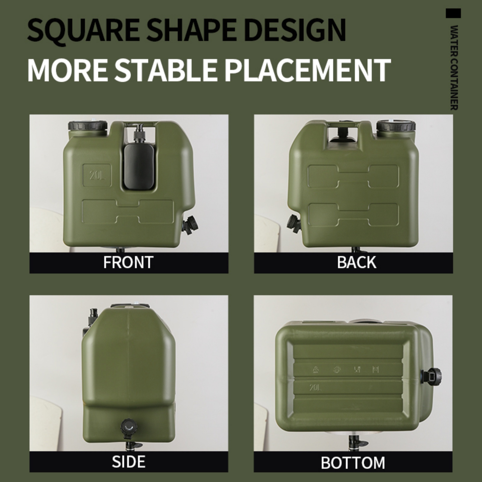 เหยือกน้ำพกพาขนาด 15/20 ลิตร พ - Outdoor Camping Water Jug บทวิจารณ์และราคา