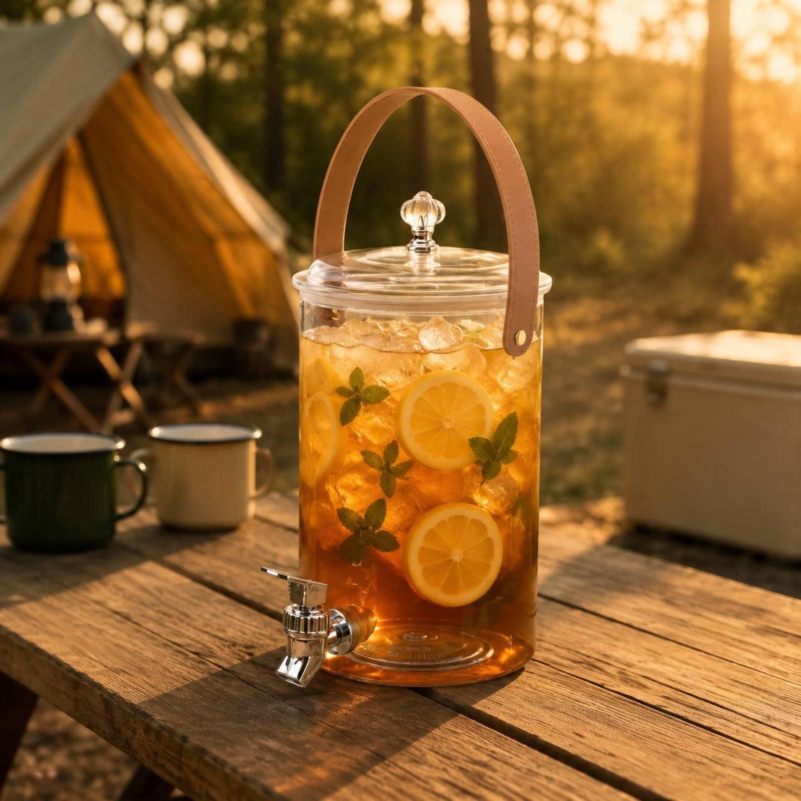 เหยือกจ่ายเครื่องดื่มพร้อมฝาปิ - Outdoor Camping Water Jug บทวิจารณ์และราคา