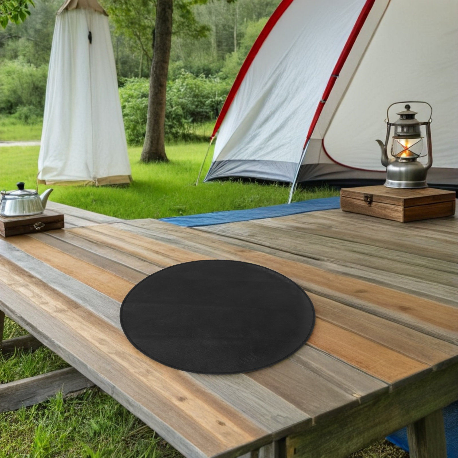 แผ่นรองเตาย่างกันไฟทรงกลม ทนคว - Outdoor Camping Fire บทวิจารณ์และราคา