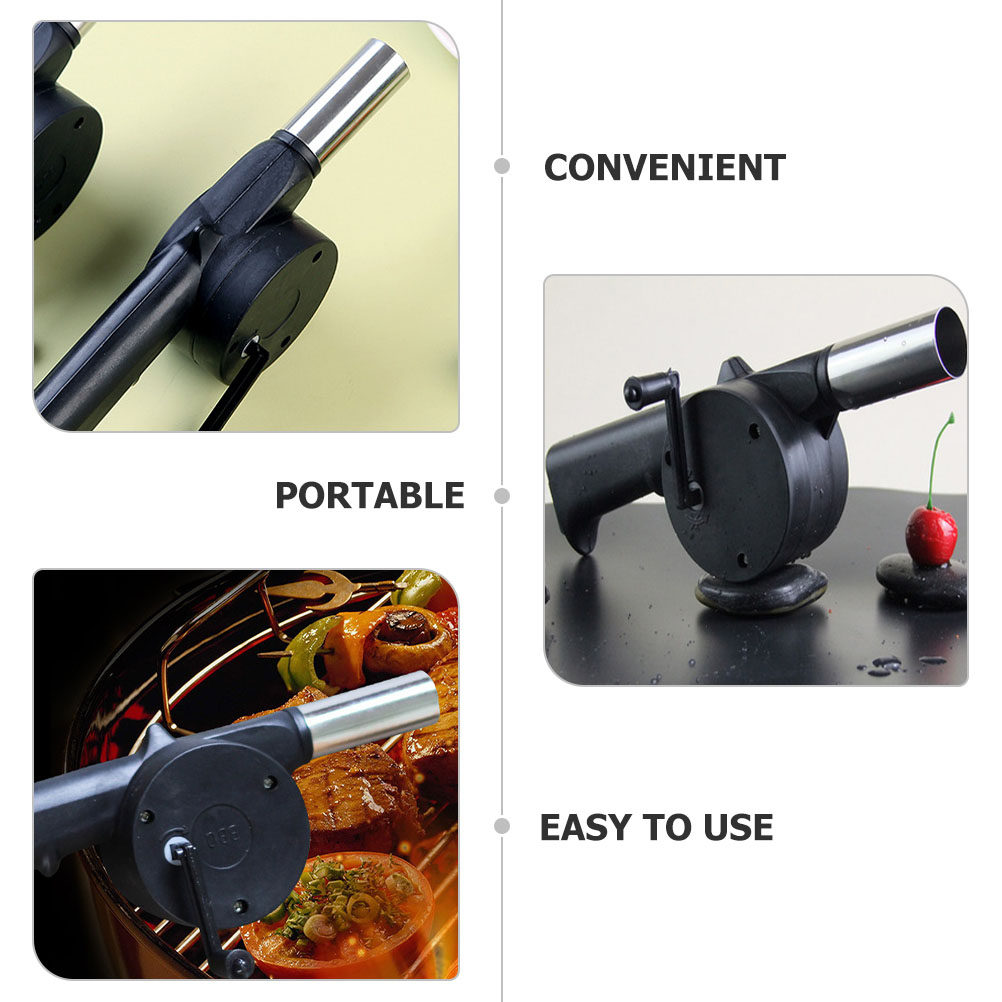 พัดลมเป่าลมแบบมือหมุน 4 ชิ้น ส - Outdoor Camping Fire บทวิจารณ์และราคา