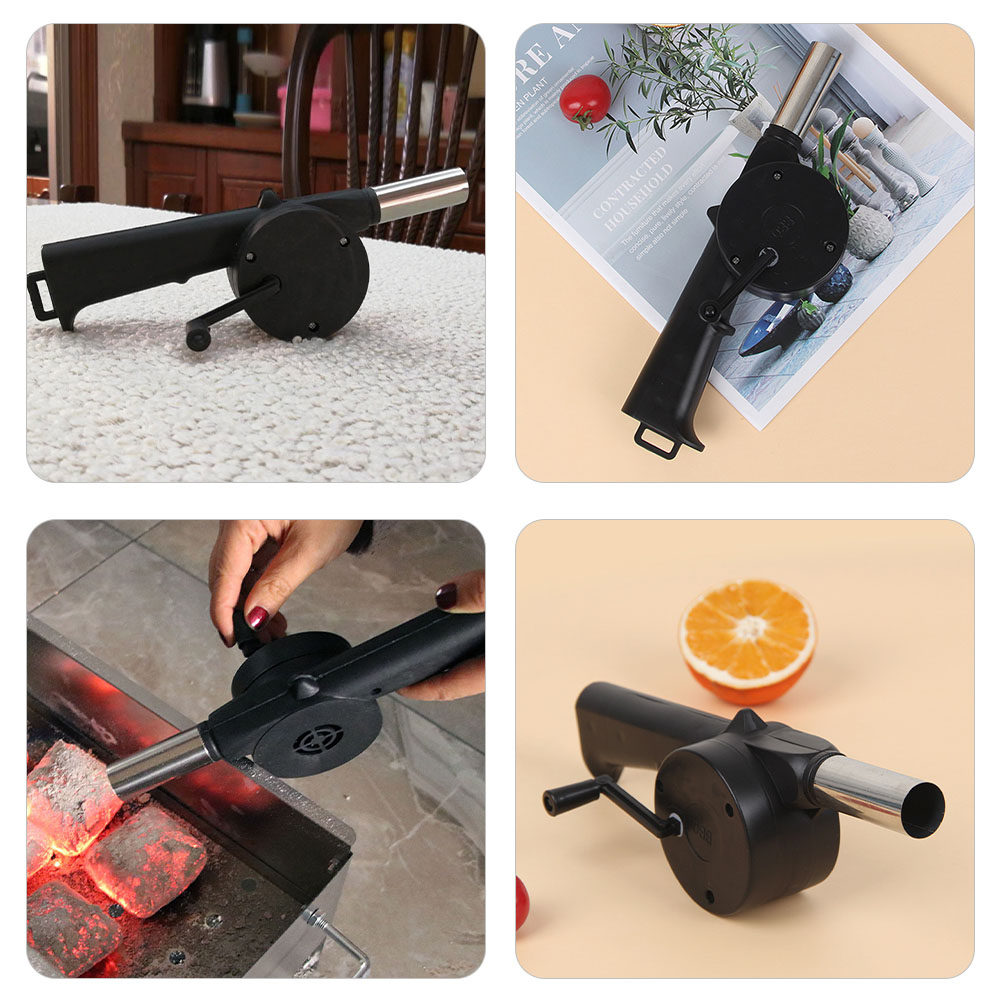 พัดลมเป่าลมแบบมือหมุน 4 ชิ้น ส - Outdoor Camping Fire บทวิจารณ์และราคา