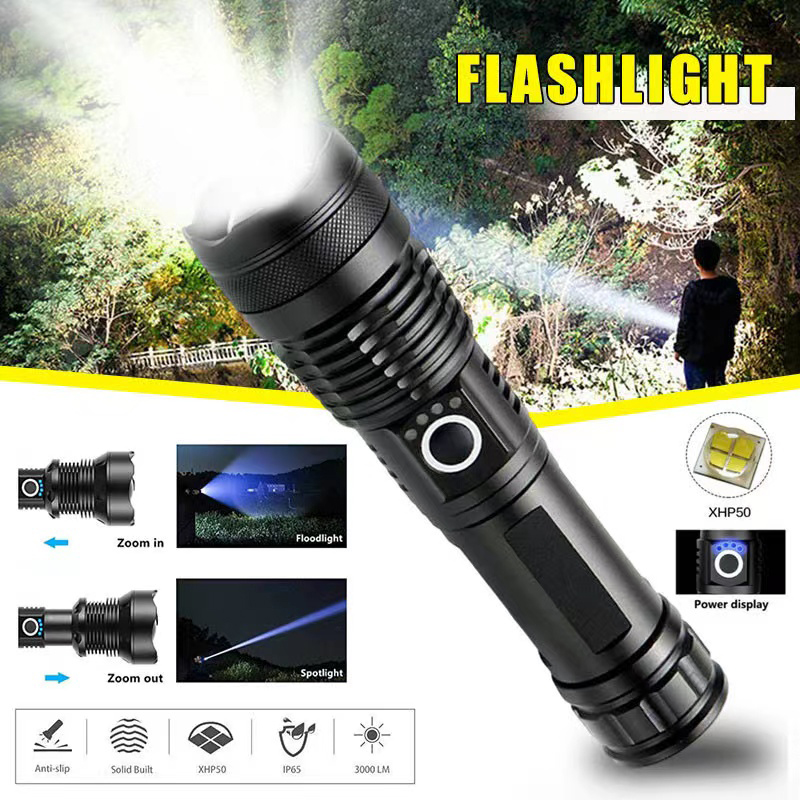 ไฟฉาย LED กำลังสูง XHP70 USB-C - Outdoor Camping Adventure Lamp บทวิจารณ์และราคา