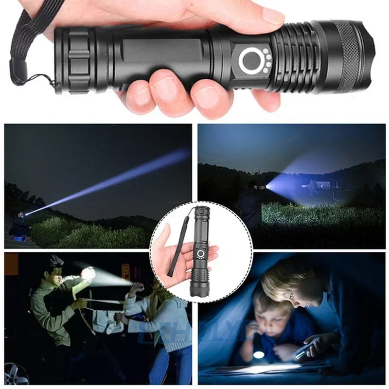 ไฟฉาย LED กำลังสูง XHP70 USB-C - Outdoor Camping Adventure Lamp บทวิจารณ์และราคา